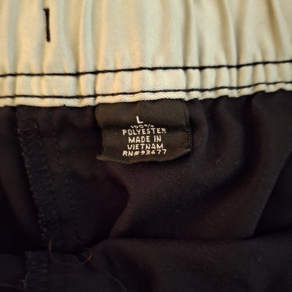 Black Men's Sweat Pants With Green And White Stripes And Elastic Waist - Picture 6 of 7